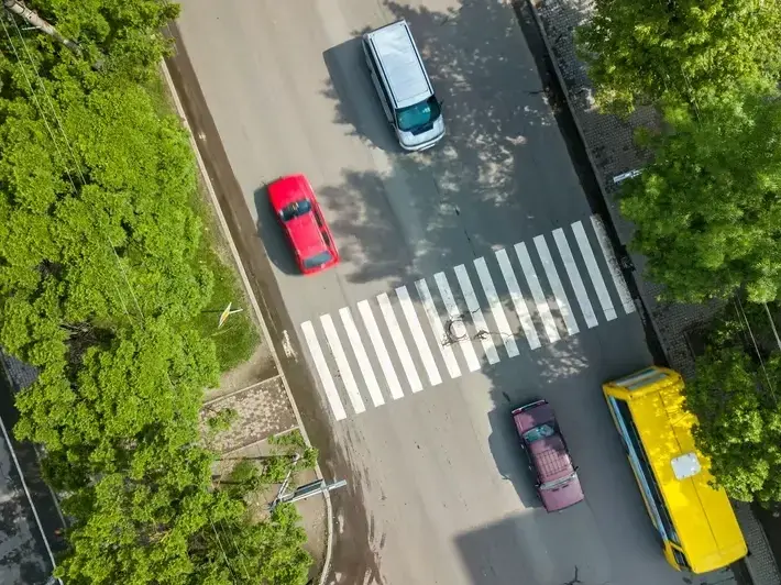 Car collision from improper left turn close to Lakeview Recreation Center in Sun City AZ